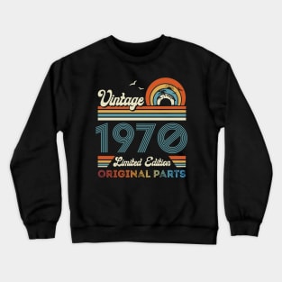 Vintage 1970 54th Birthday Gift For Men Women From Son Daughter Crewneck Sweatshirt